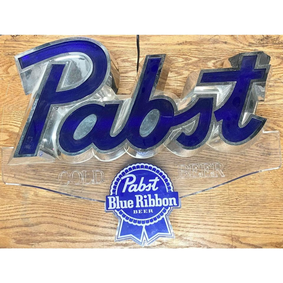 Vintage 1986 Pabst Blue Ribbon Electric Lighted Sign