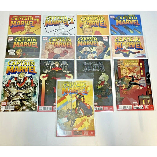 Marvel Comics - Earth's Mightiest Hero: Captain Marvel #1-12 + Variant & Doubles