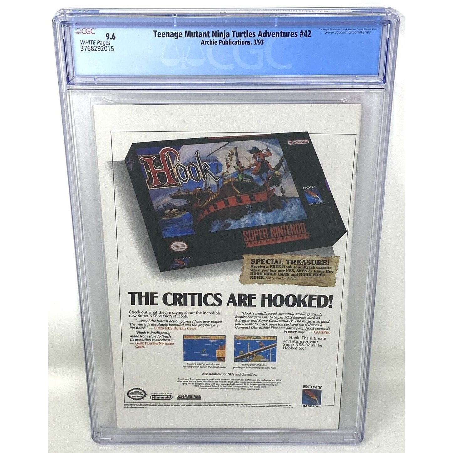 9.6 CGC Archie 1993 Teenage Mutant Ninja Turtles Adventures #42 Comic