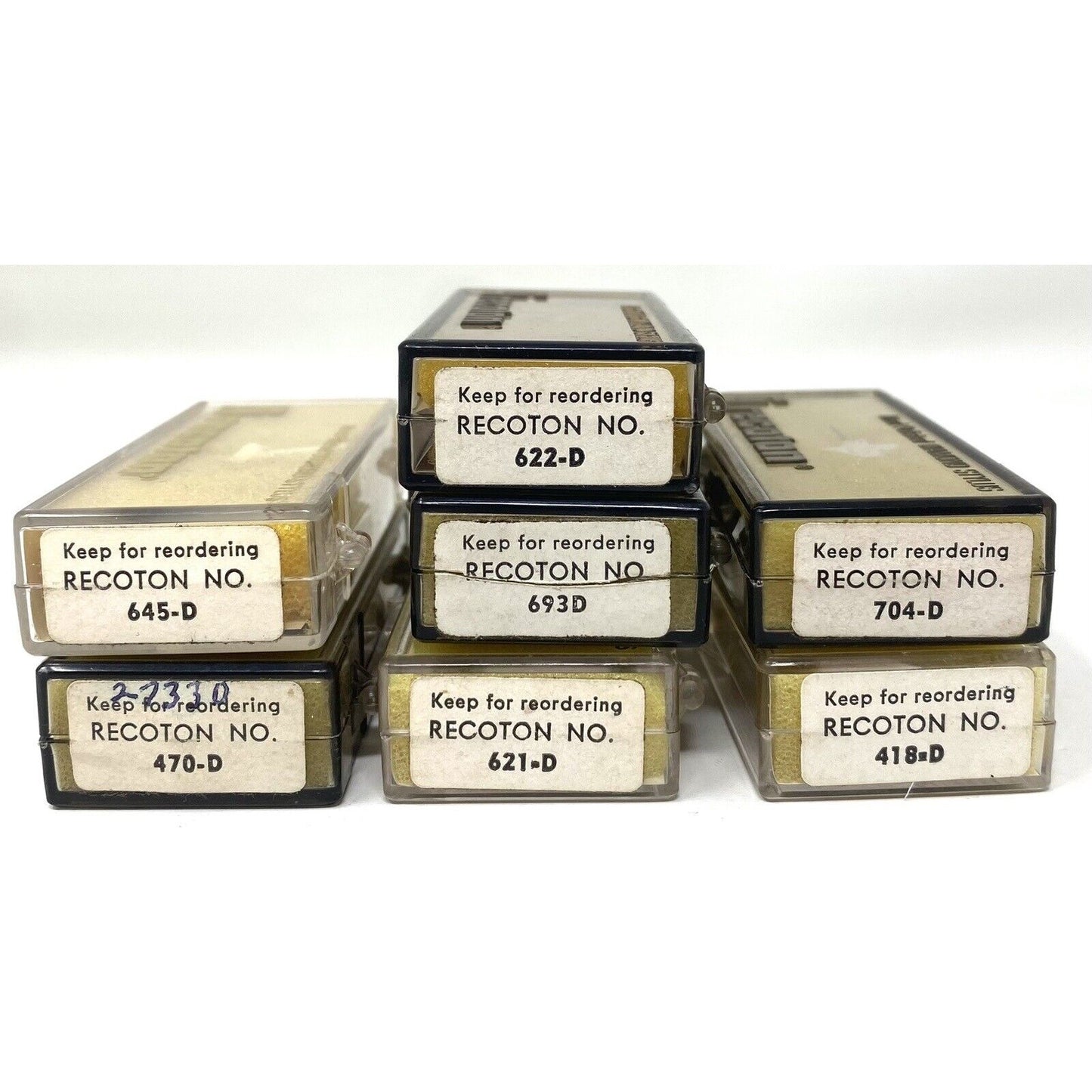 READ - Lot of 7 Recoton Mixed LP Diamond & Stereo Needles