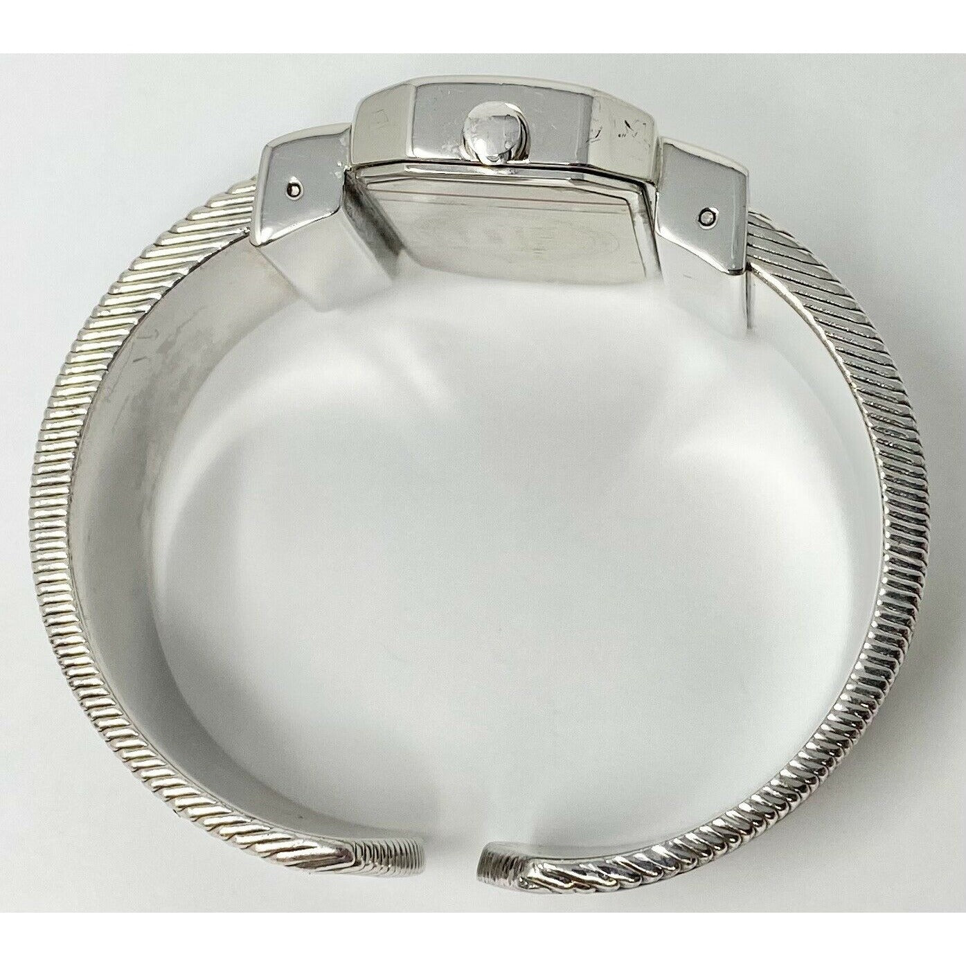 Ecclissi 32960 Sterling Silver 925 Quartz Leather Bangle Cuff Ladies Watch