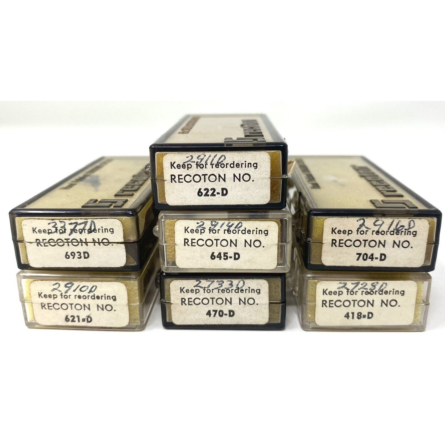 READ - Lot of 7 Recoton Mixed LP Diamond & Stereo Needles