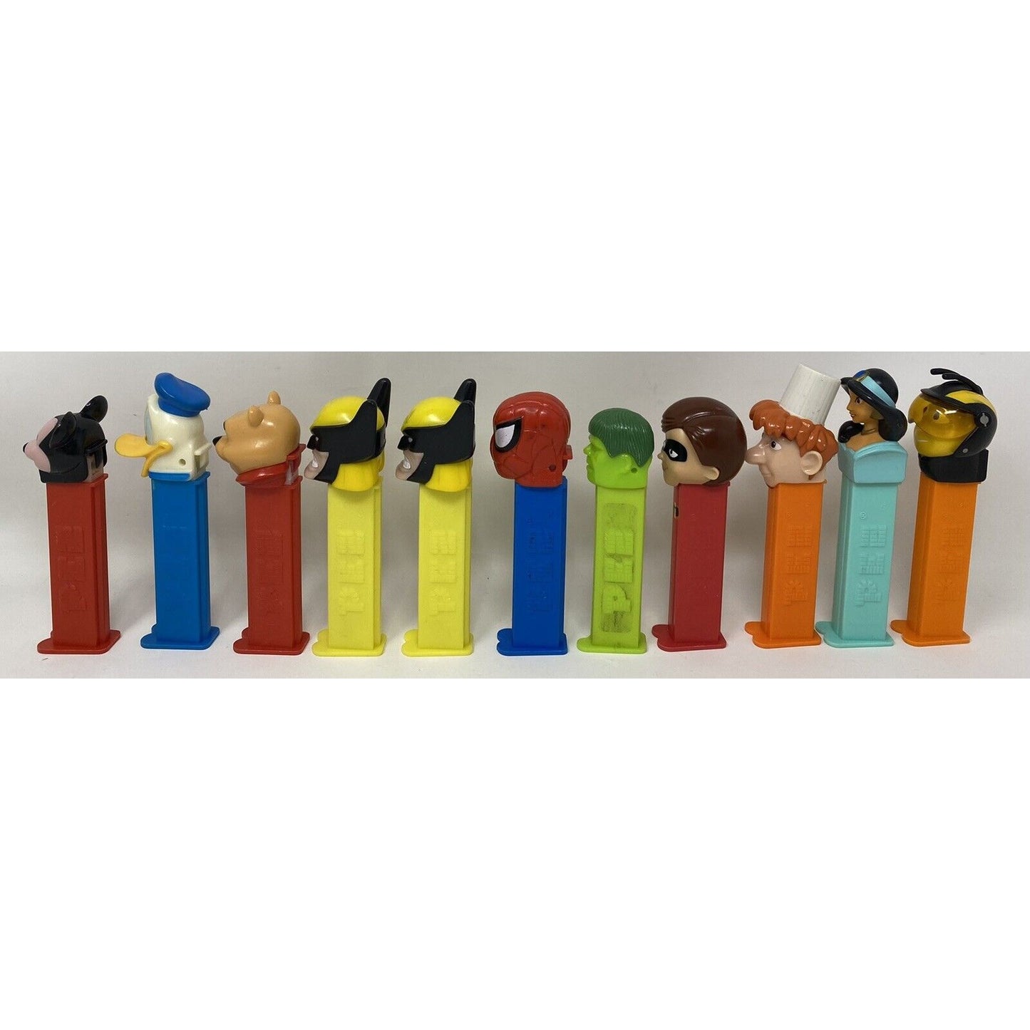Lot of 11 Disney Characters & Marvel Superheroes PEZ Candy Dispensers
