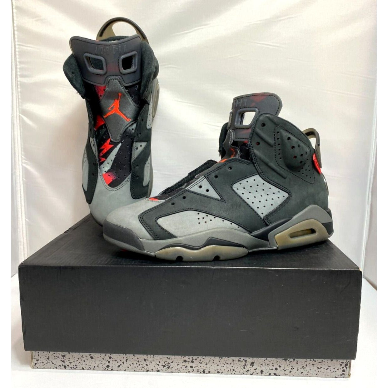 Size 9 - Jordan 6 Retro x Paris Saint-Germain CK1229 001 Iron Grey 2019 READ