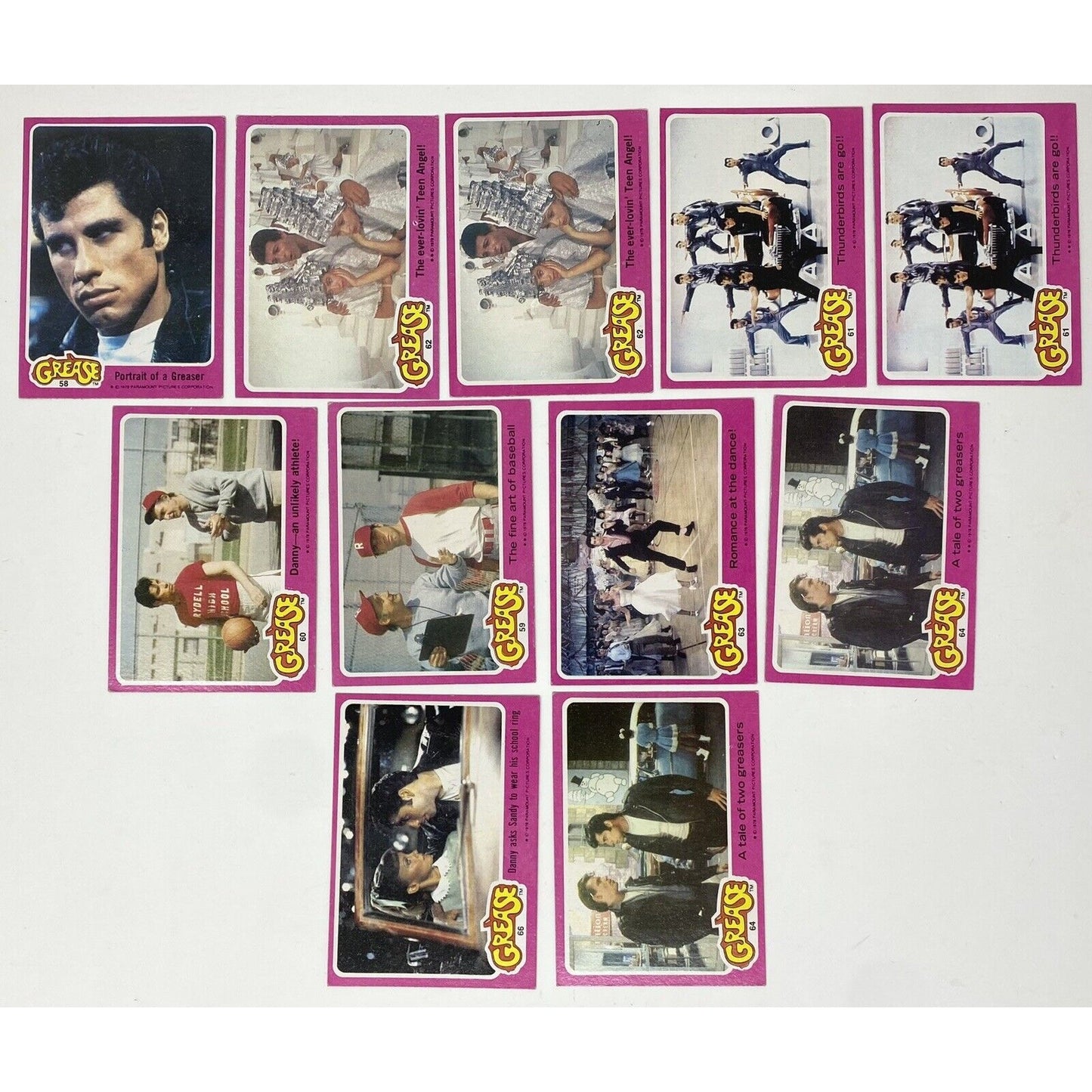 Vintage 1978 Lot of 108 Grease Movie Film Paramount Trading Cards & Stickers