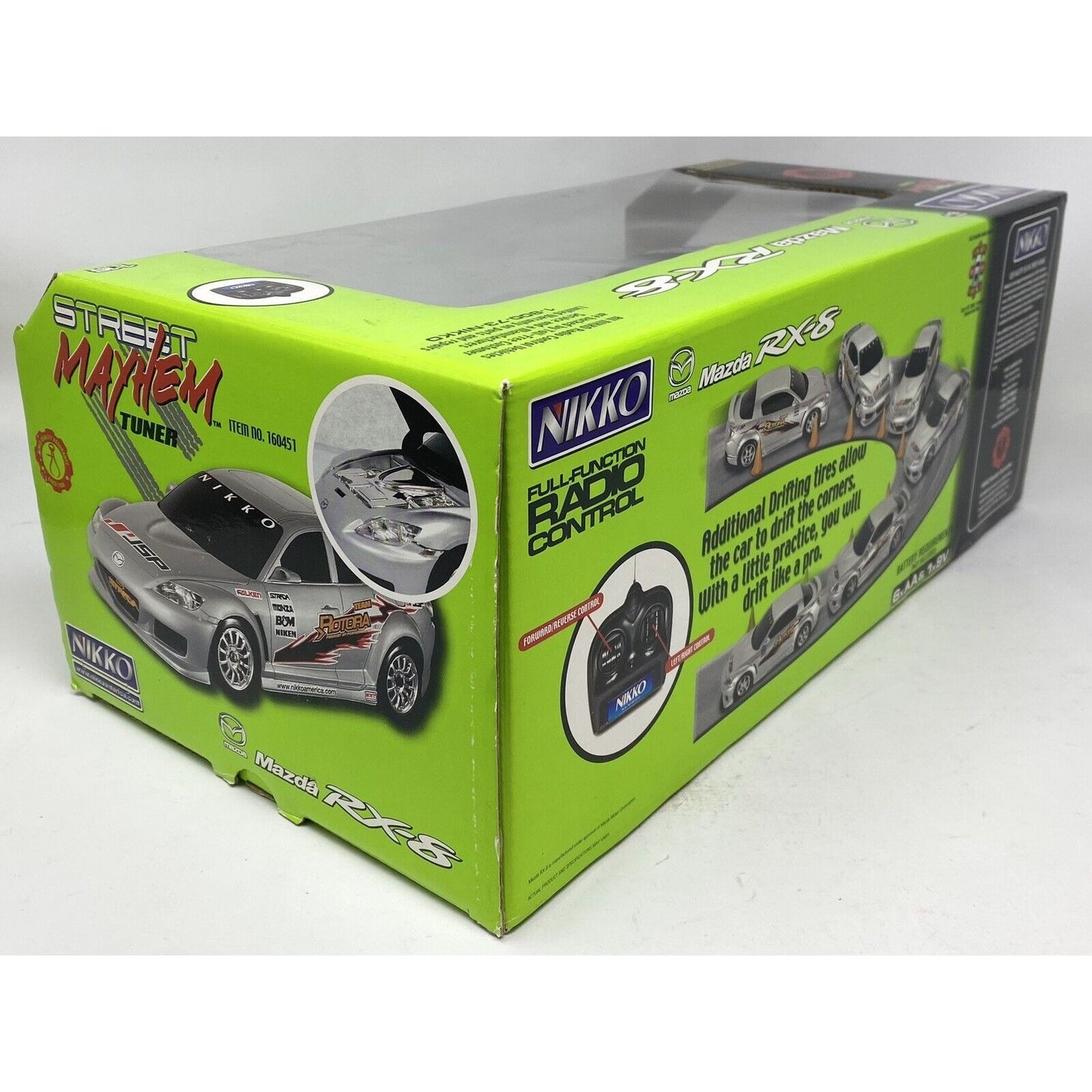 NEW Nikko Mazda RX-8 Street Mayhem Tuner 1:16 Radio Controlled Car- Bonus Tires
