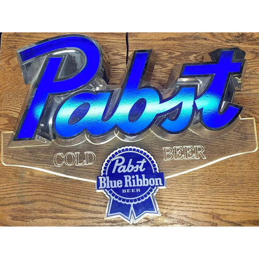 Vintage 1986 Pabst Blue Ribbon Electric Lighted Sign