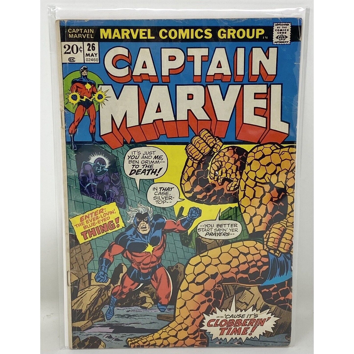 1973 Marvel #26 Captain Marvel Comic - 2nd Appearance of Thanos