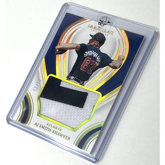 2023 Panini Immaculate AJ Smith-Shawver Braves #PPM-AS /10 Jersey Patch Card