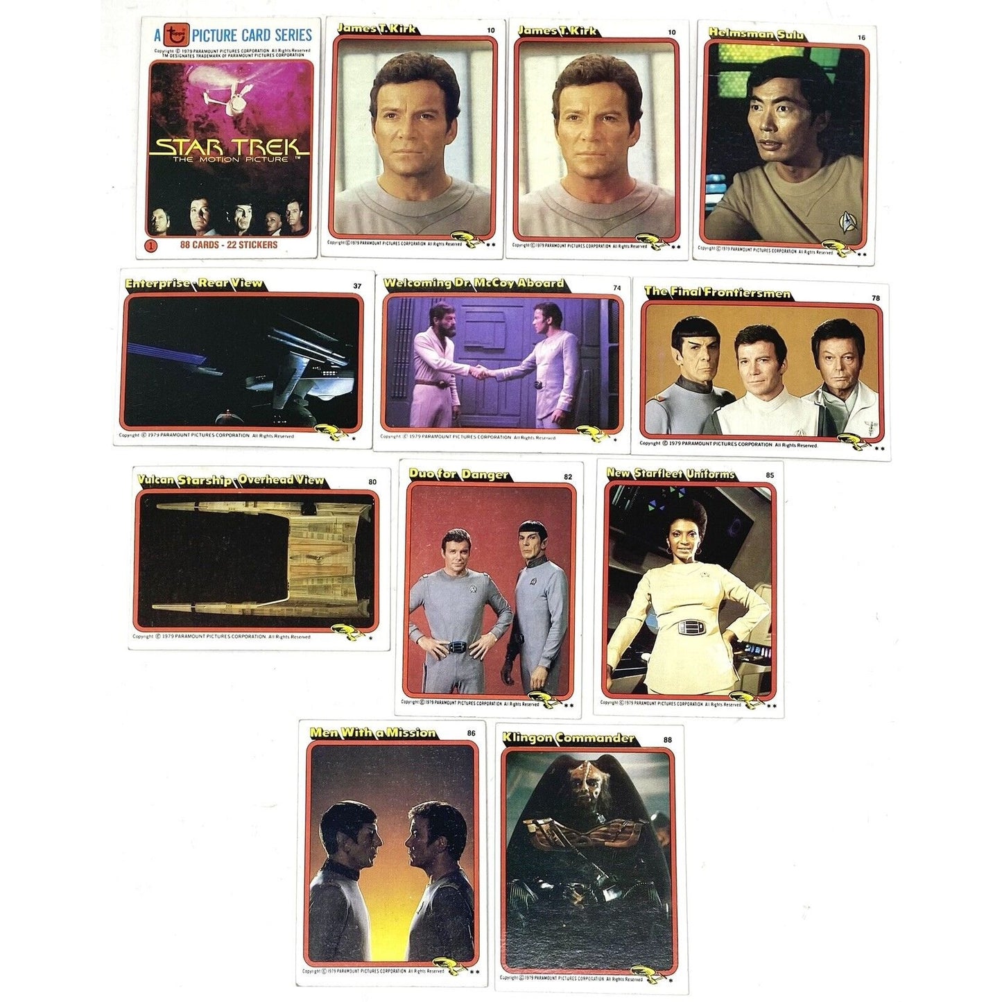 Vintage 1979 Lot of 32 Star Trek The Motion Picture Paramount Trading Cards