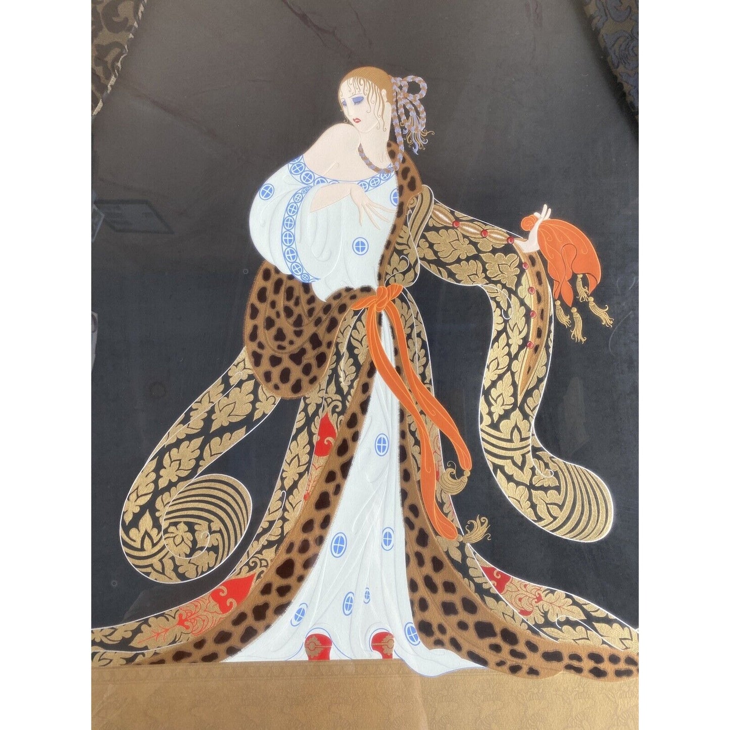 Erte Romain de Tirtoff Large Embossed Rigoletto Serigraph Signed AP Out of 50