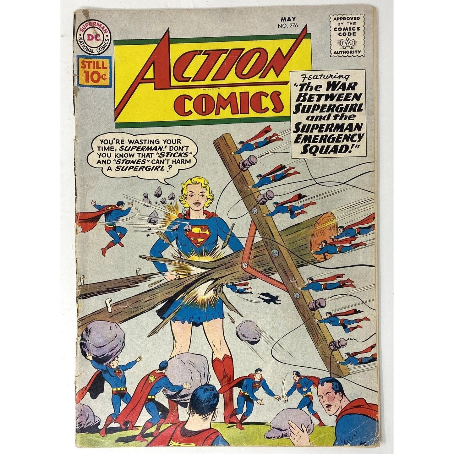 1961 Action Comics 276 War Between Supergirl and the Superman Emergency Squad