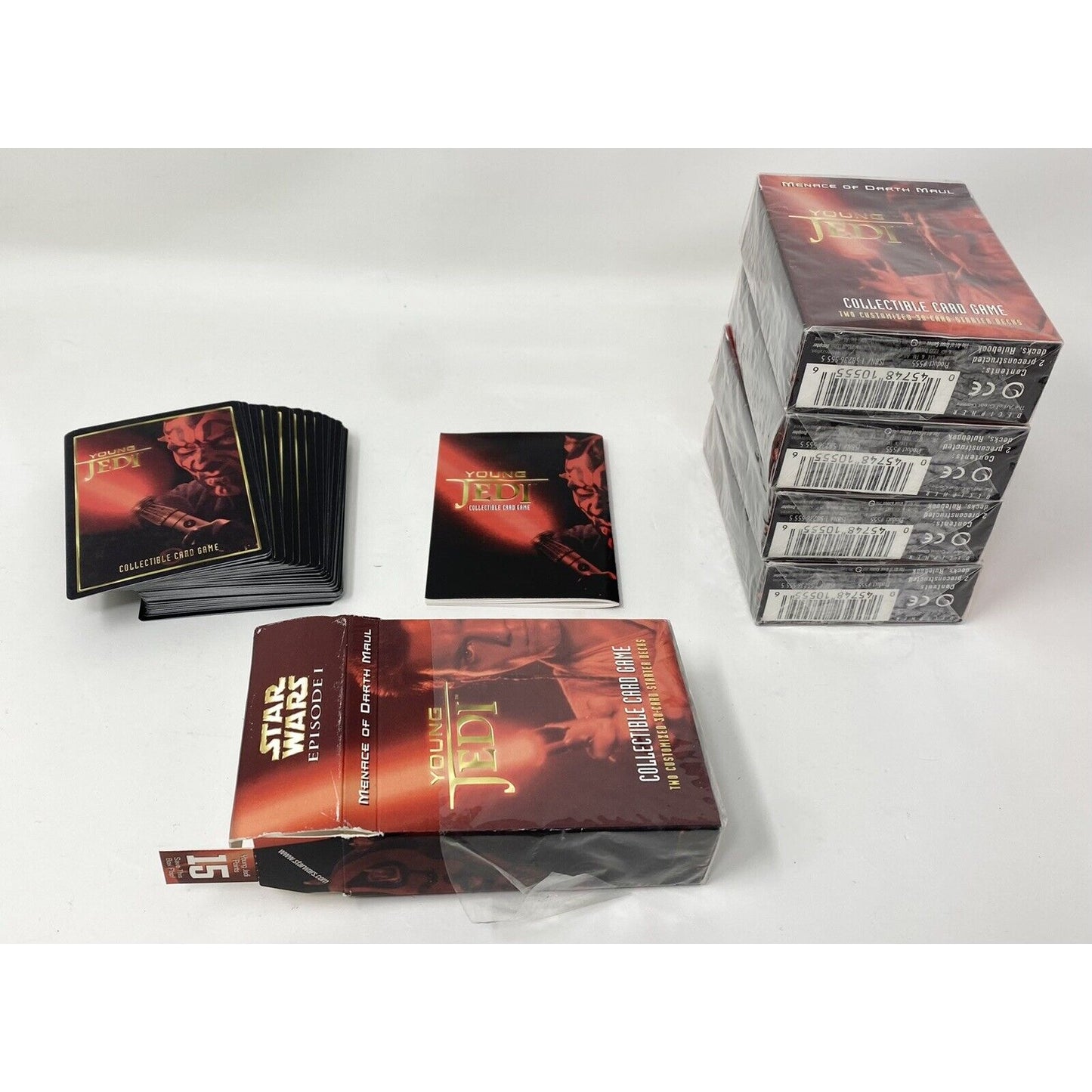 Star Wars Young Jedi Menace of Darth Maul Starter Deck 30 Card Game Lot