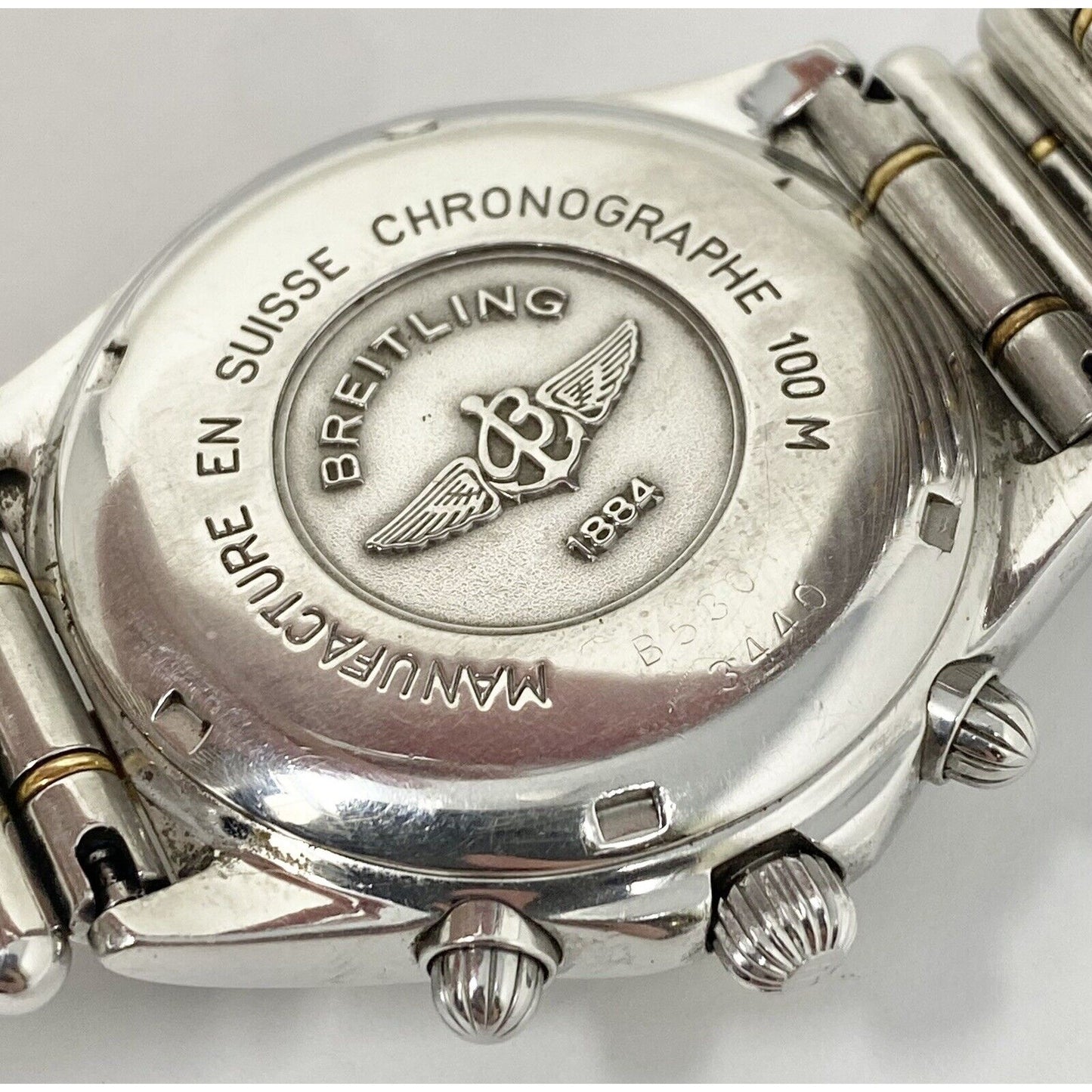 PARTS OR REPAIR Breitling B53011 Sirius Perpetual Chrono 18K & Steel Men's Watch