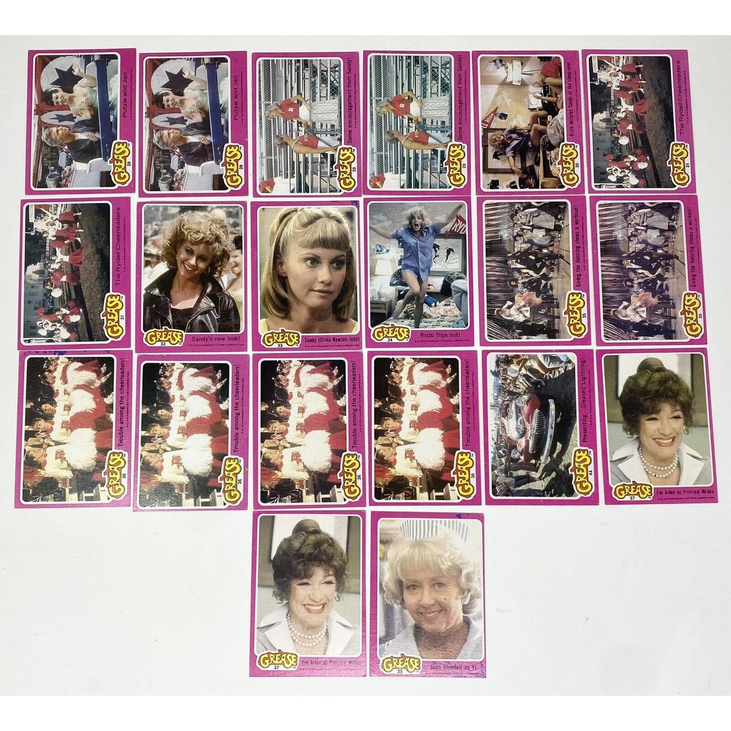 Vintage 1978 Lot of 108 Grease Movie Film Paramount Trading Cards & Stickers