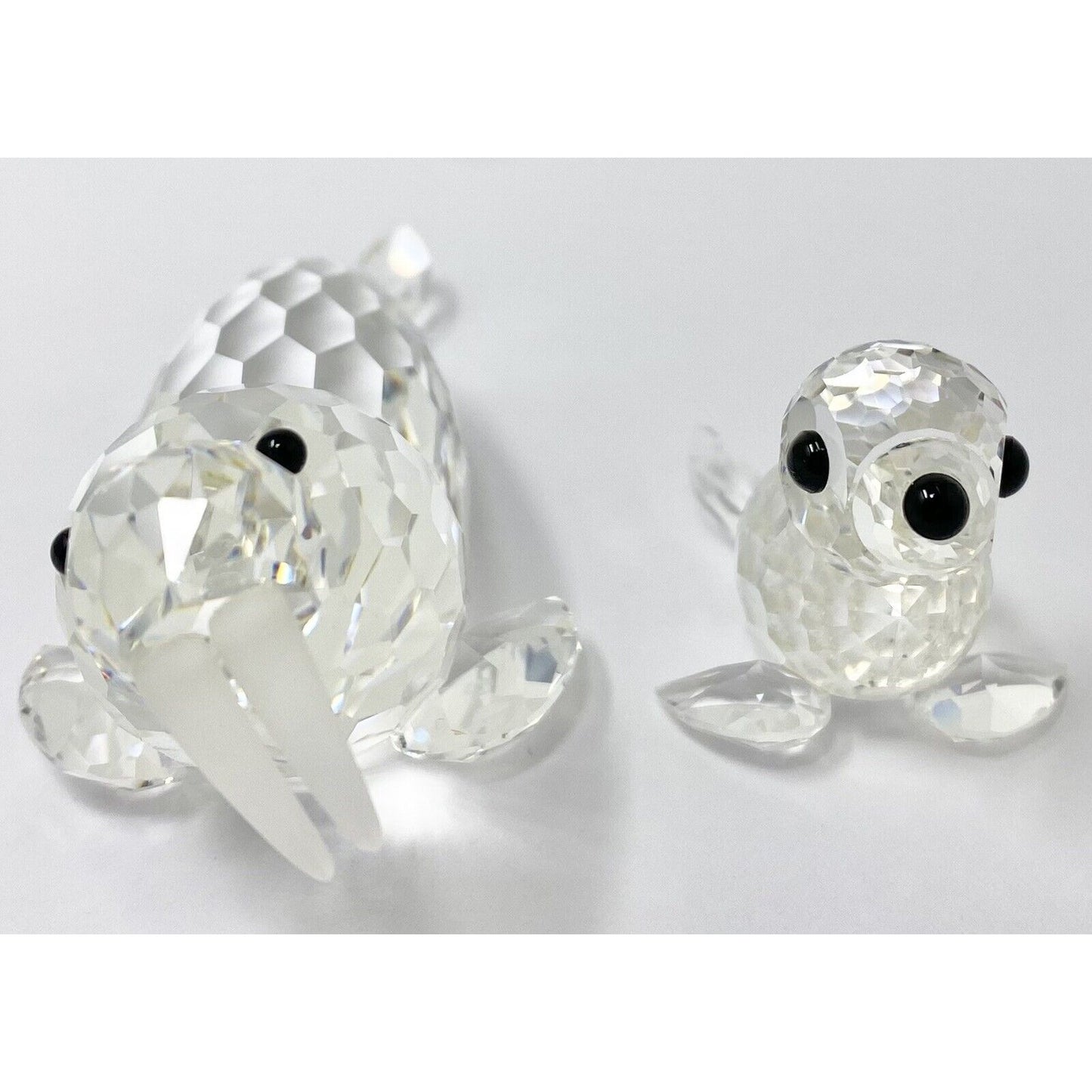 READ FIRST Swarovski Crystal Kingdom of Ice & Snow Figurines - Walrus, Seal