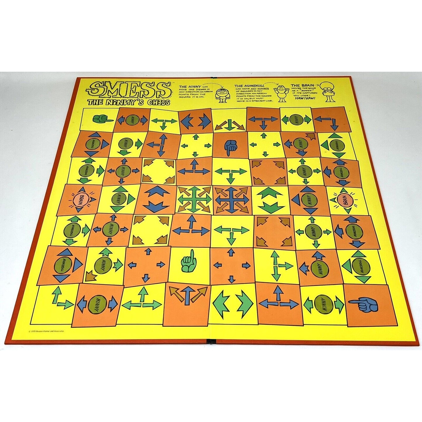 Vintage 1970 Parker Bros SMESS The Ninny's Chess Board Game Complete