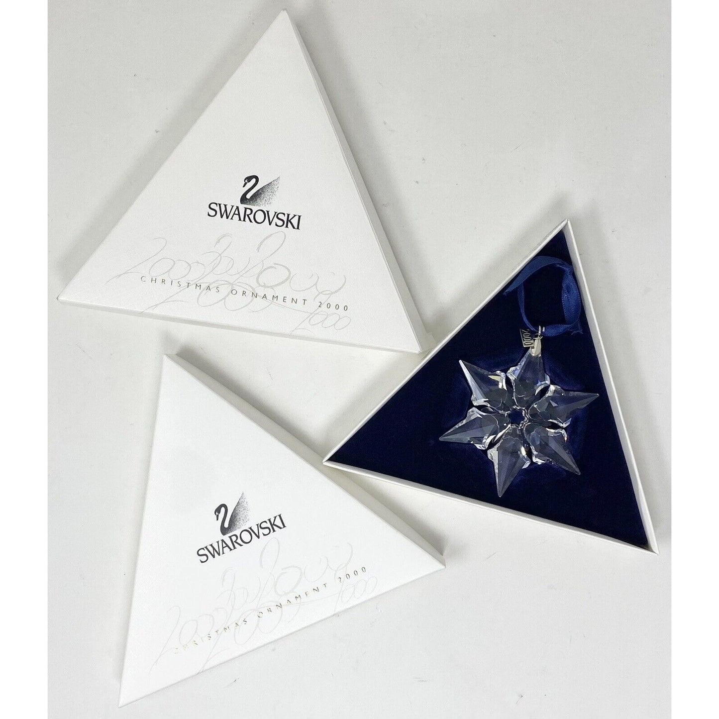 2000 Annual Edition Swarovski 243452 Snowflake Star Crystal Christmas Ornament