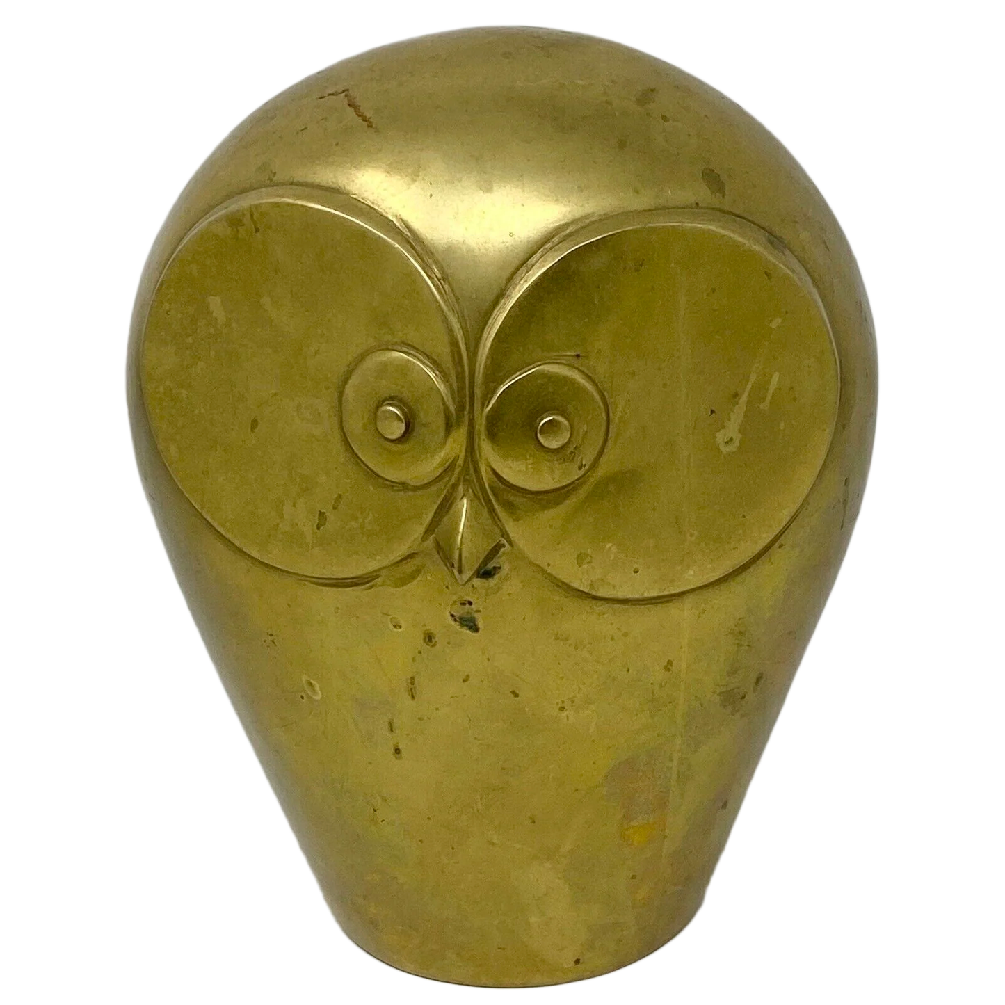 Vintage Dolbi Cashier Owl MCM Solid Brass Figurine Single Book End