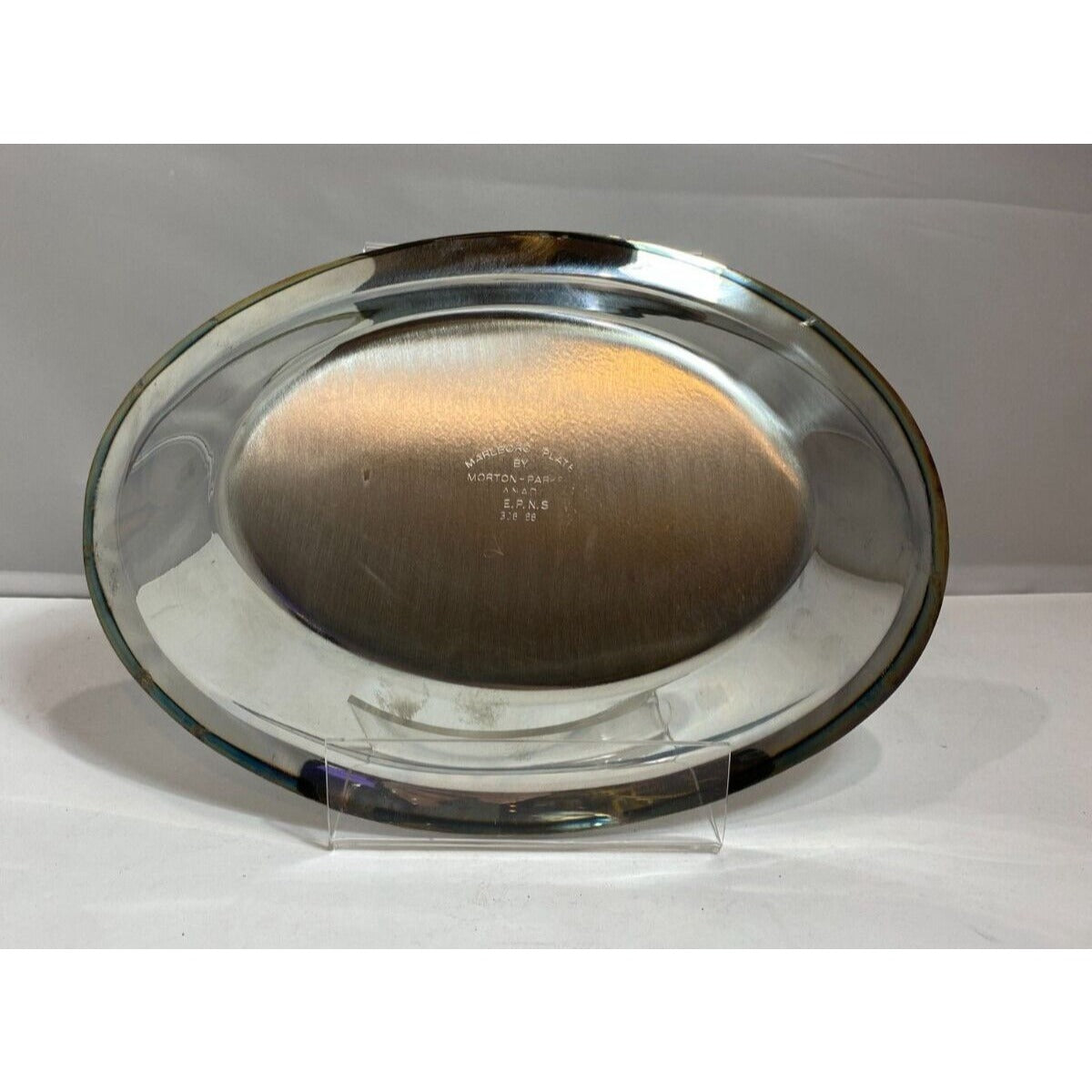 Vintage Marlboro Plate by Morton-Parker Oval Dish Platter Silverware 9.75 Inch