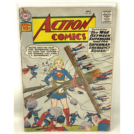 1961 Action Comics 276 War Between Supergirl and the Superman Emergency Squad
