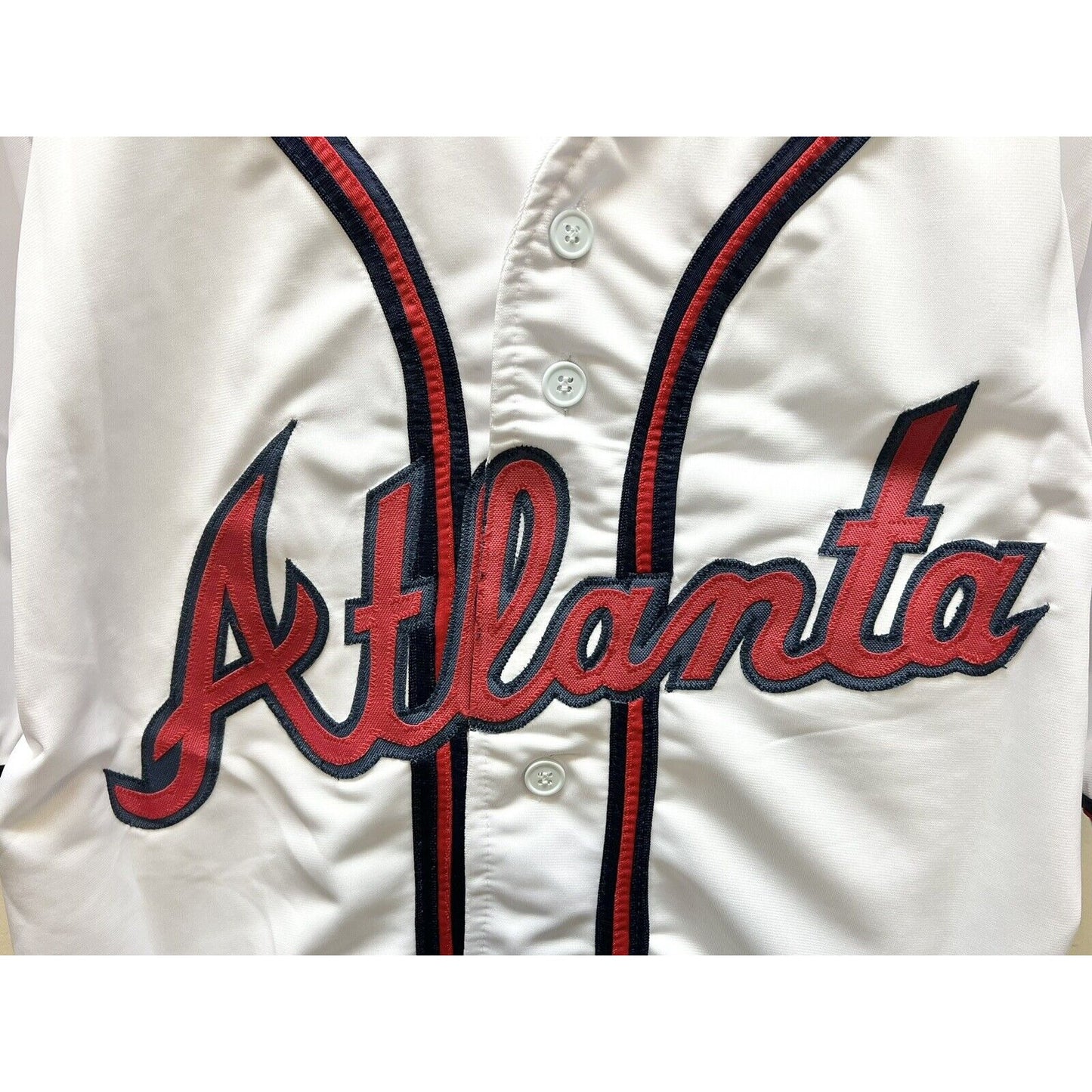 Beckett Certified Signed Fred McGriff Atlanta White Custom Baseball Jersey