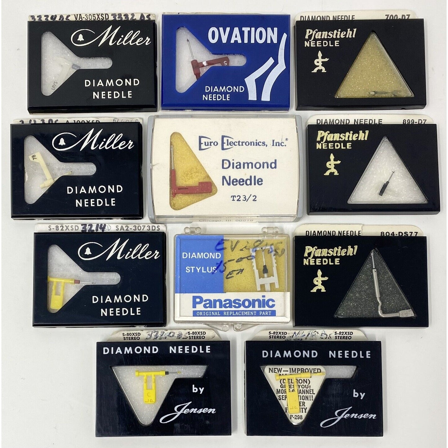 READ - Lot of 11 Vintage Mixed Brands Stereo & Mono Diamond Needle
