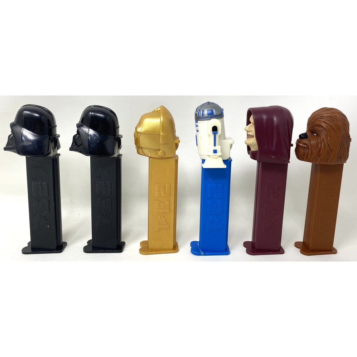 Lot of 9 Star Wars PEZ Candy Dispensers - Darth Vader C3PO Yoda R2D2 Chewbacca