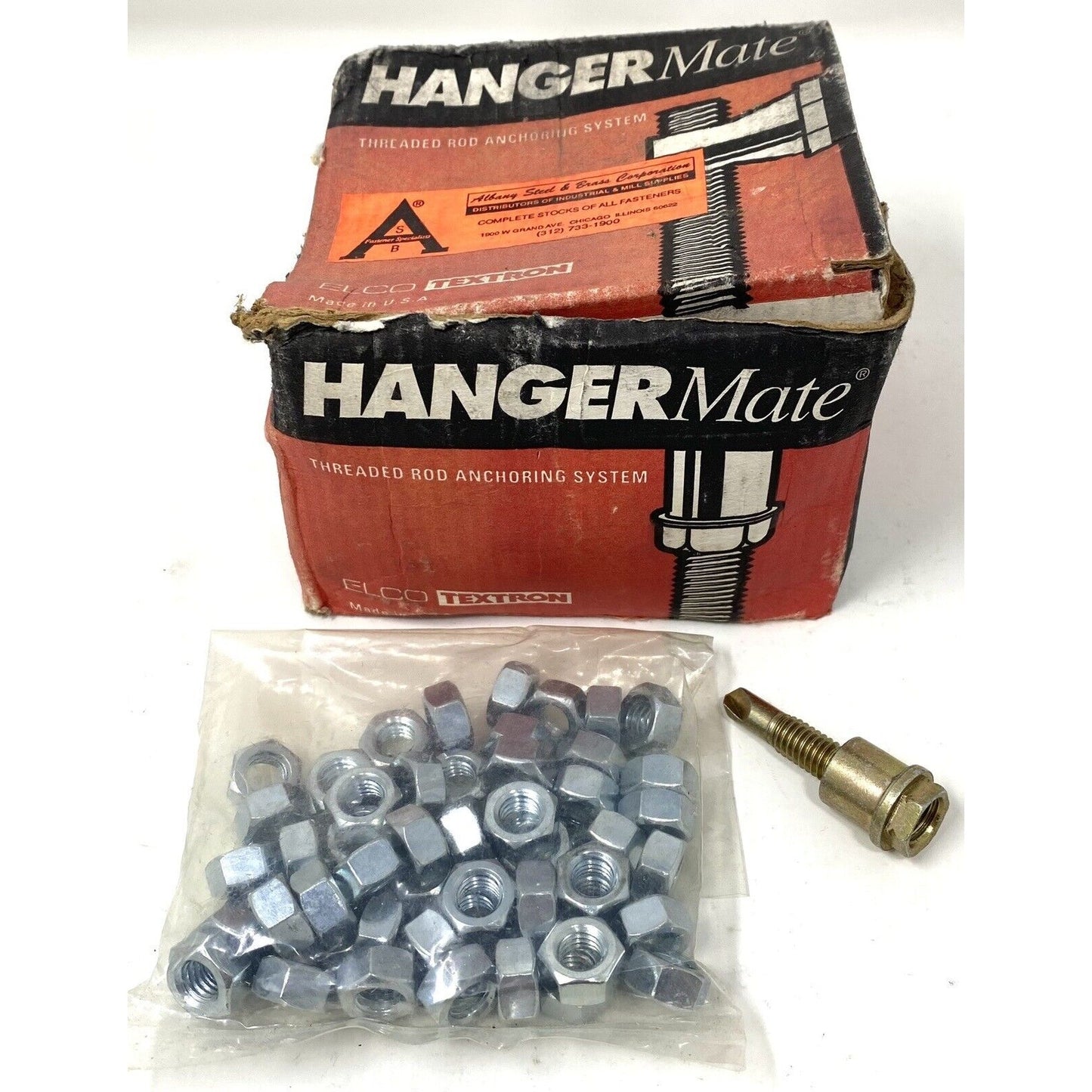 Hangermate Self Drilling Anchor Internally Threaded Metal Purl In 3/8"-16 Rod