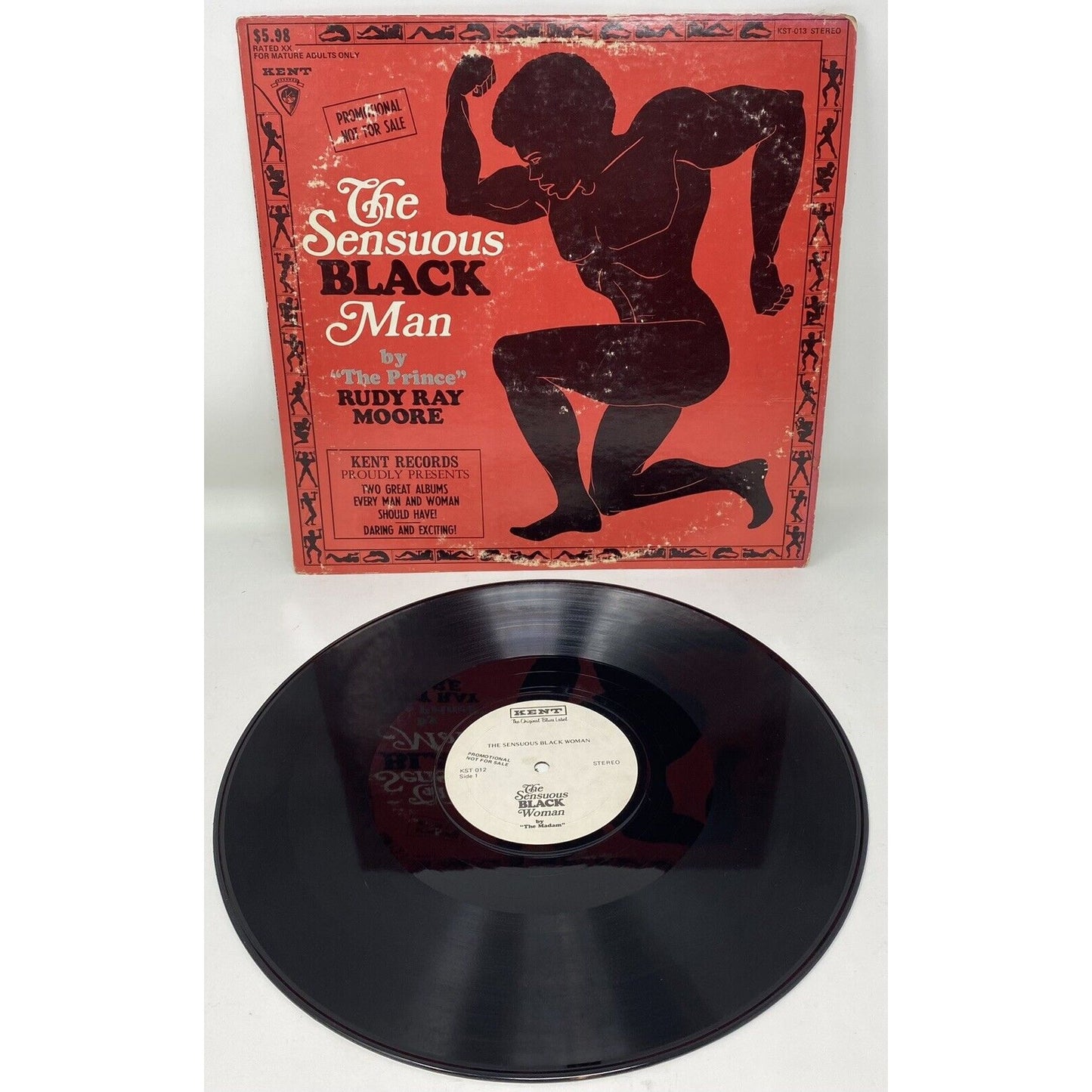 RARE Promo Rudy Ray Moore / Lady Reed Sensuous Black Man + Woman KST 013 Vinyl