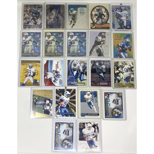 Mixed Lot of 21 Barry Sanders Lions Detroit Lions NFL Football Trading Cards